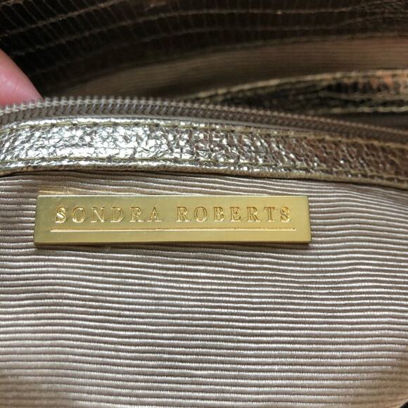 Sondra Roberts Clutch Bag Kisslock Chain Strap GUC - Picture 3 of 8